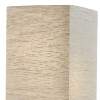 57" Brown And White Two Light Column Floor Lamp With White Paper Rectangular Shade