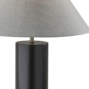 Canopy Black Wood Block Table Lamp
