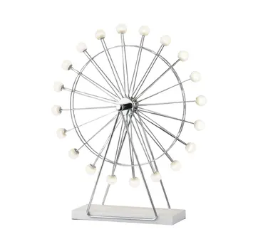 22" Off White Metal Multi Light Bedside LED Table Lamp With Off White Globe Shade