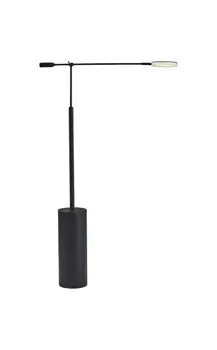 64" Black Metal LED Light Changing Swing Arm Floor Lamp