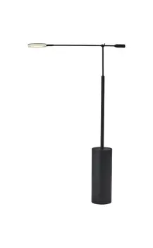 64" Black Metal LED Light Changing Swing Arm Floor Lamp