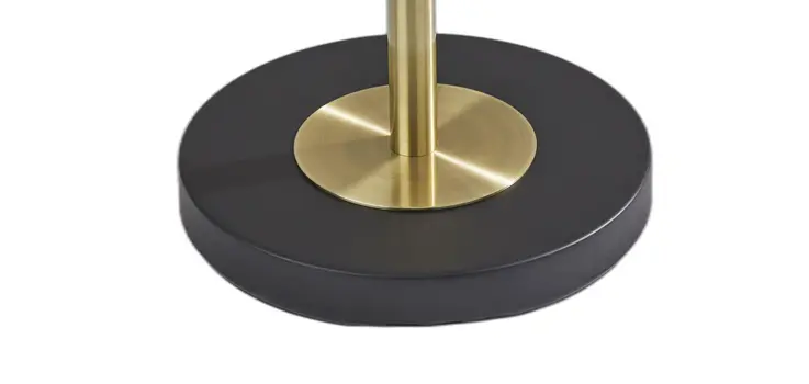 65" Brass Torchiere Floor Lamp With White Acrylic Globe Shade