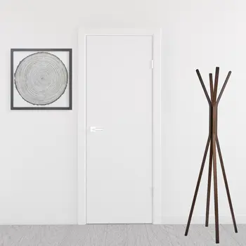 68" Brown Wood Four Hook Freestanding Coat Rack