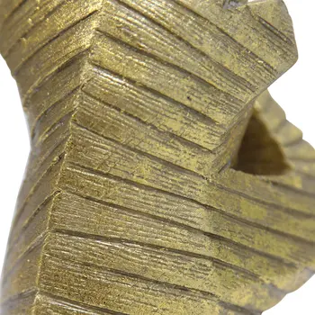 Set of Three 7" Gold Resin Tabletop Sculpture