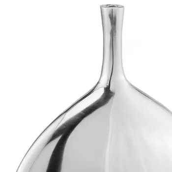 16" Silver Tulip Aluminum Table Vase