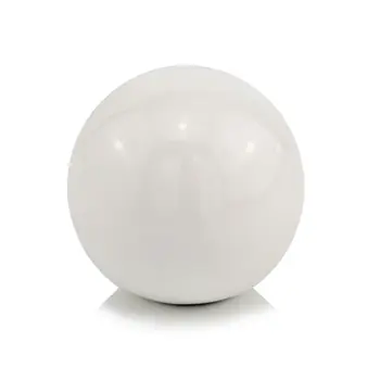 4" White Aluminum Decorative Orb Tabletop Sculpture