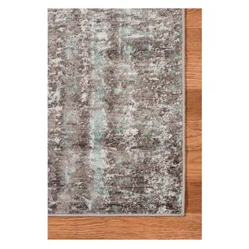 4' X 6' Ivory And Gray Abstract Area Rug