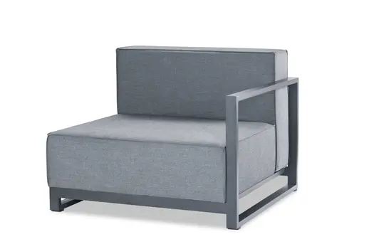 37" Gray Linen Arm Chair