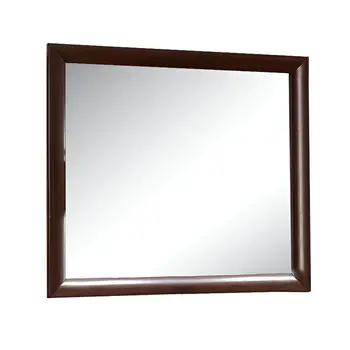 35" Espresso Wood Framed Mounted Dresser Mirror