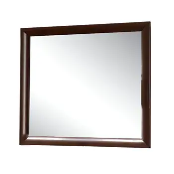 35" Espresso Wood Framed Mounted Dresser Mirror