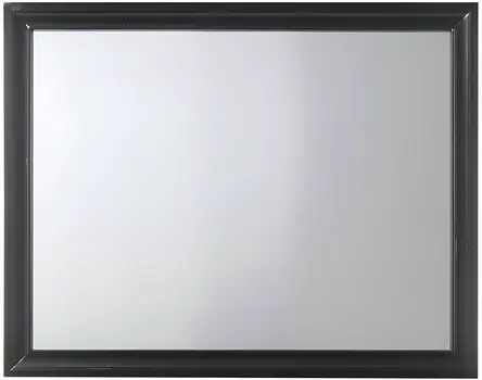 36" Black Wood Framed Mounted Dresser Mirror