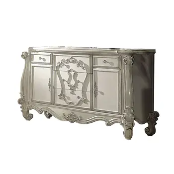 70" Bone White Solid Wood Six Drawer Combo Dresser