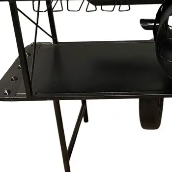 Black Metal Mango Wood Aeroplane Bar Counter