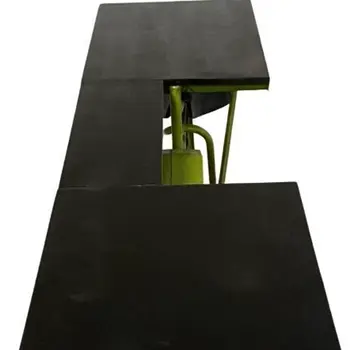 71" Brown and Green Solid Wood and Metal Bike Kitchen Cart