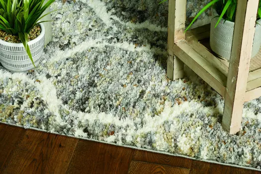 3' X 5' Gray Trellis Area Rug