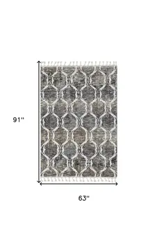 5' X 8' Gray Ogee Area Rug