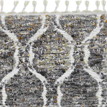 9' X 13' Gray Ogee Area Rug
