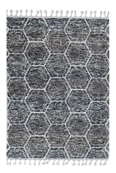 3' X 5' Gray Geometric Area Rug
