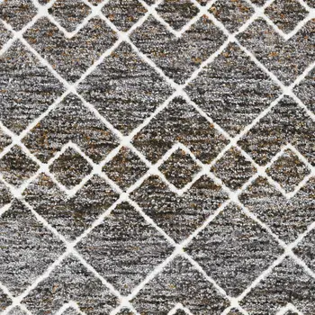 3' X 5' Brown Geometric Area Rug