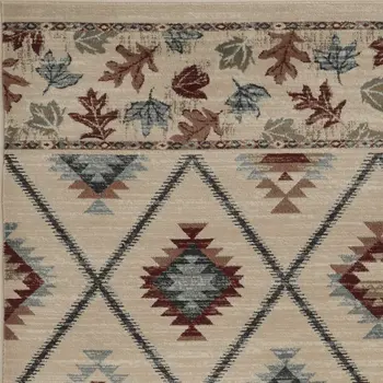 8' X 10' Ivory Southwestern Indoor Outdoor Area Rug
