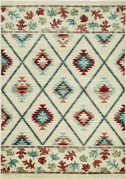 8' X 10' Ivory Southwestern Indoor Outdoor Area Rug
