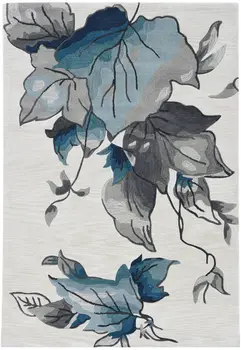3' X 5' Ivory Floral Indoor Outdoor Area Rug
