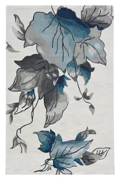3' X 5' Ivory Floral Indoor Outdoor Area Rug