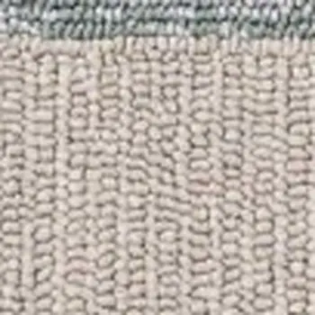5' X 8' Tan Ivory and Blue Geometric Hand Tufted Area Rug