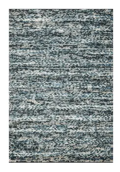 3' X 5' Blue Wool Hand Woven Area Rug