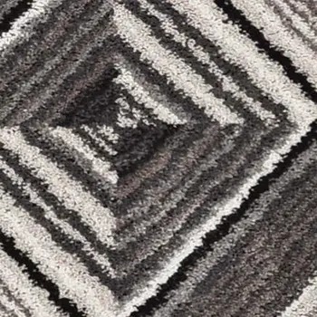8' Gray Geometric Runner Rug