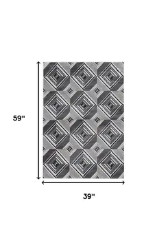 3' X 5' Gray Area Rug