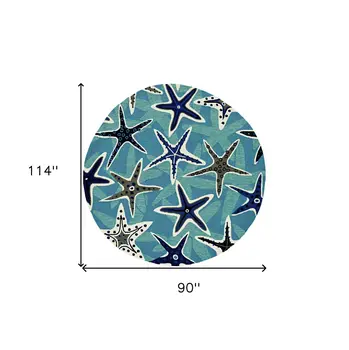 8' X 10' Blue Hand Tufted Area Rug