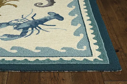 3' X 5' Ivory Abstract Handmade Indoor Outdoor Area Rug