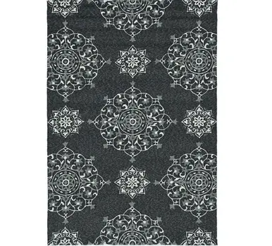 2' X 3' Charcoal Polypropylene Accent Rug