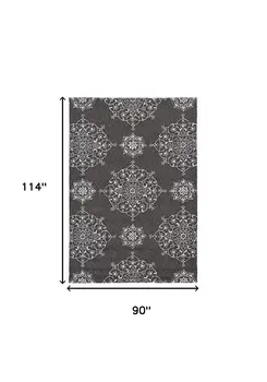 8' X 10' Charcoal Hand Tufted Area Rug