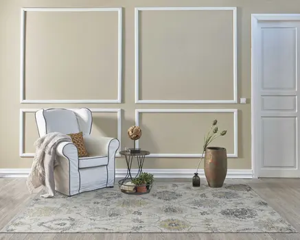 9' X 13' Ivory Wool Floral Hand Tufted Area Rug