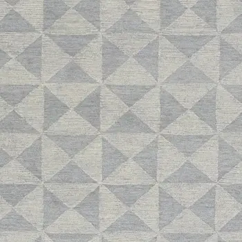7' X 10' Gray and Light Gray Wool Geometric Hand Tufted Area Rug