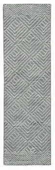 8' X 11' Gray Wool Geometric Hand Tufted Area Rug