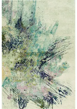 3' X 5' Ivory Abstract Area Rug
