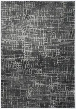 2' X 7' Grey Abstract Lines Runner Rug