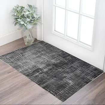 3' X 5' Gray Abstract Area Rug