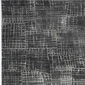 5' X 8' Gray And Dark Gray Abstract Distressed Area Rug