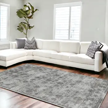 9' X 12' Grey Area Rug