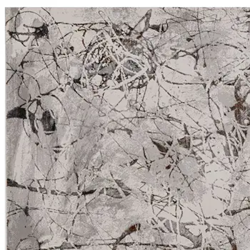 8' X 11' Ivory Gray and Brown Abstract Area Rug