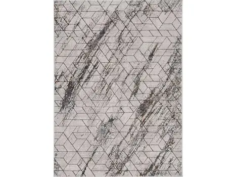 3' X 5' Ivory Geometric Pattern Area Rug