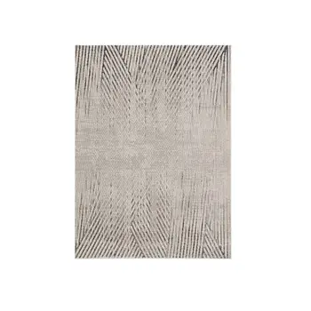 3' X 5' Ivory Or Grey Geometric Lines Area Rug