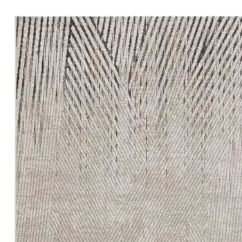 3' X 5' Ivory Or Grey Geometric Lines Area Rug