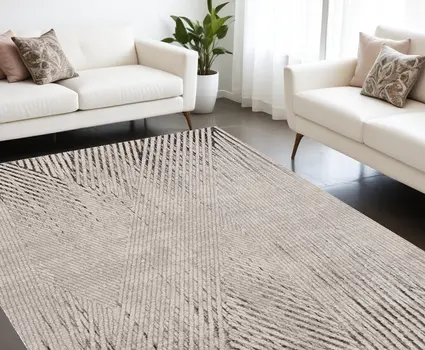 10' X 13' Ivory And Gray Geometric Area Rug