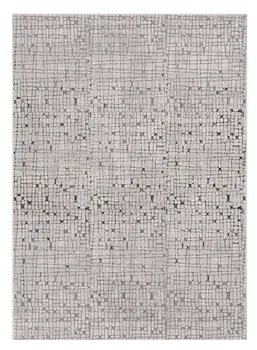 8' X 11' Charcoal and Ivory Abstract Area Rug