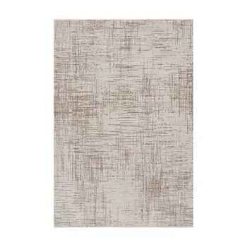 5' X 8' Beige And Tan Abstract Distressed Area Rug